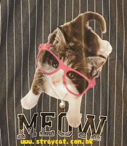 Meow眼鏡貓衫２的圖案