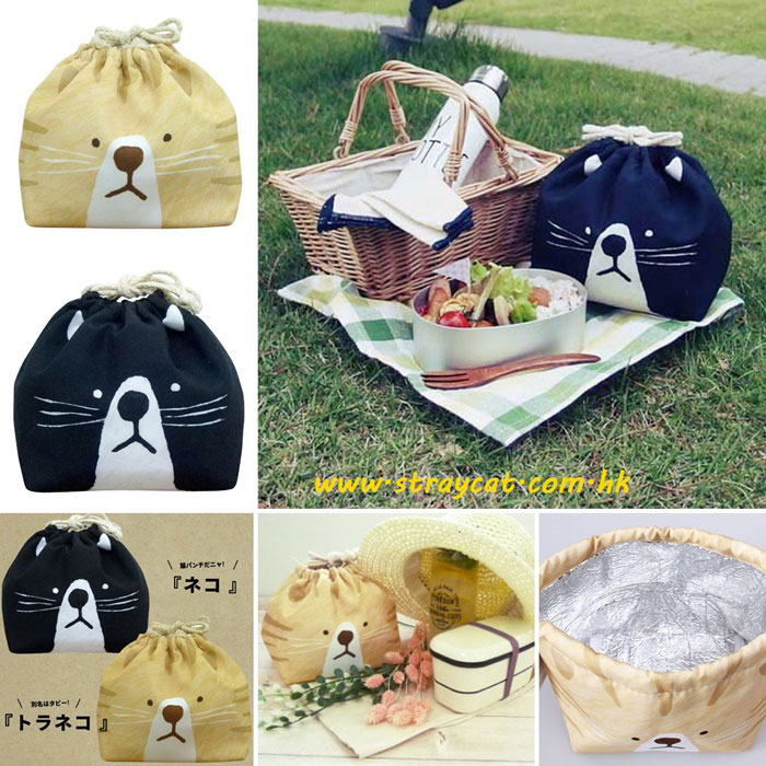日本貓頭保溫飯盒袋