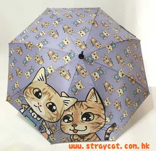 繪製卡通貓訂製雨傘