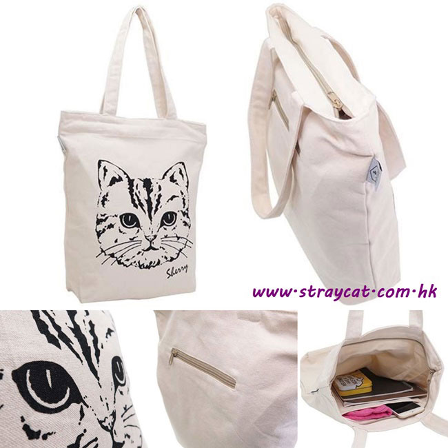 日本虎紋貓頭上膊袋
