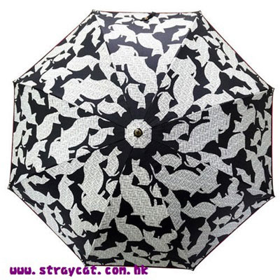 貓影直傘的圖案