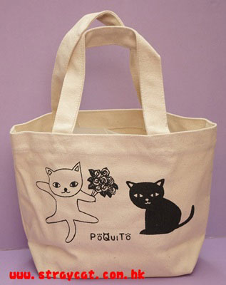 PoQuito貓手挽袋２的背面