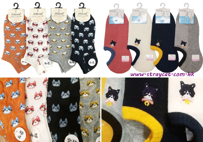 日本貓咪船襪
