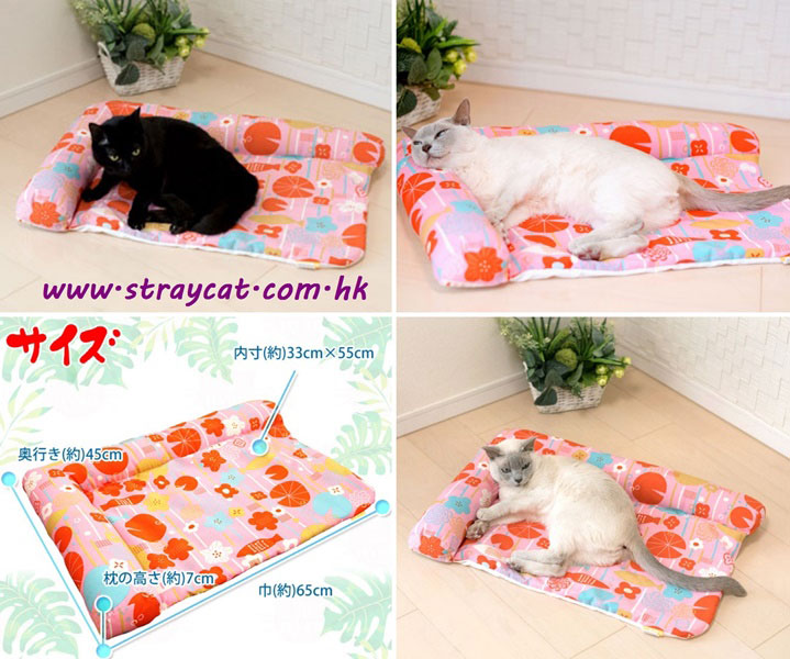 日本Cattyman L枕涼感荷葉貓床