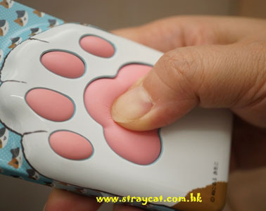Neko村iphone5貓肉球手機套的肉球是軟膠設計