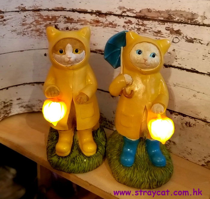 日本黃雨衣貓夜燈