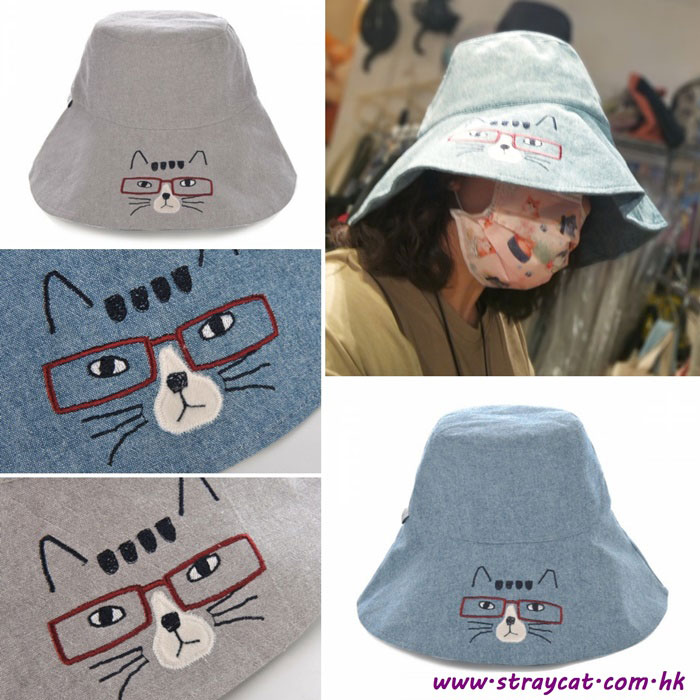 日本Kusuguru眼鏡貓漁夫帽