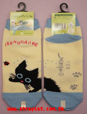 日本毛毛貓襪