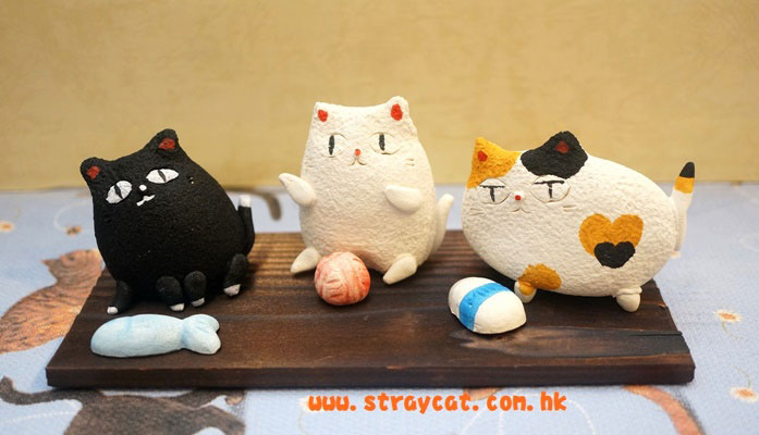 貓3兄弟陶瓷擺設