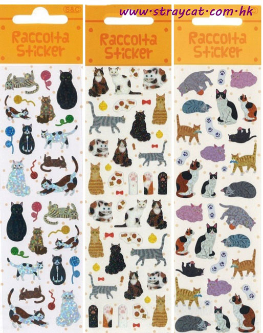 日本Raccolta貓貼紙