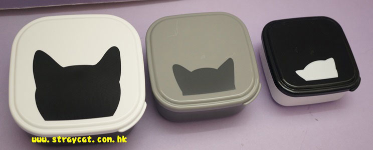 剪影貓食物盒