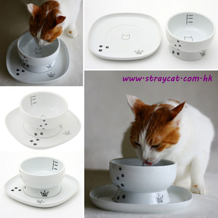 日本貓壹水碗連碟套裝